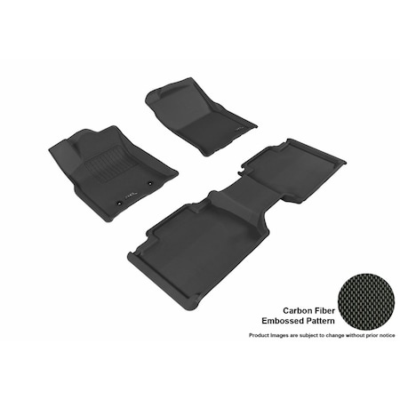 3D Maxpider kagu R1 R2 Floor Mat for 2016-2018 Toyota Tacoma Access Cab, Black L1TY21501509